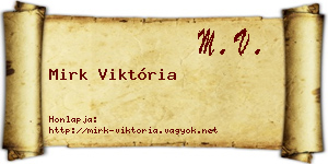 Mirk Viktória névjegykártya